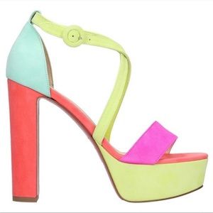 Christian Louboutin Bee Alta platform sandals suede
